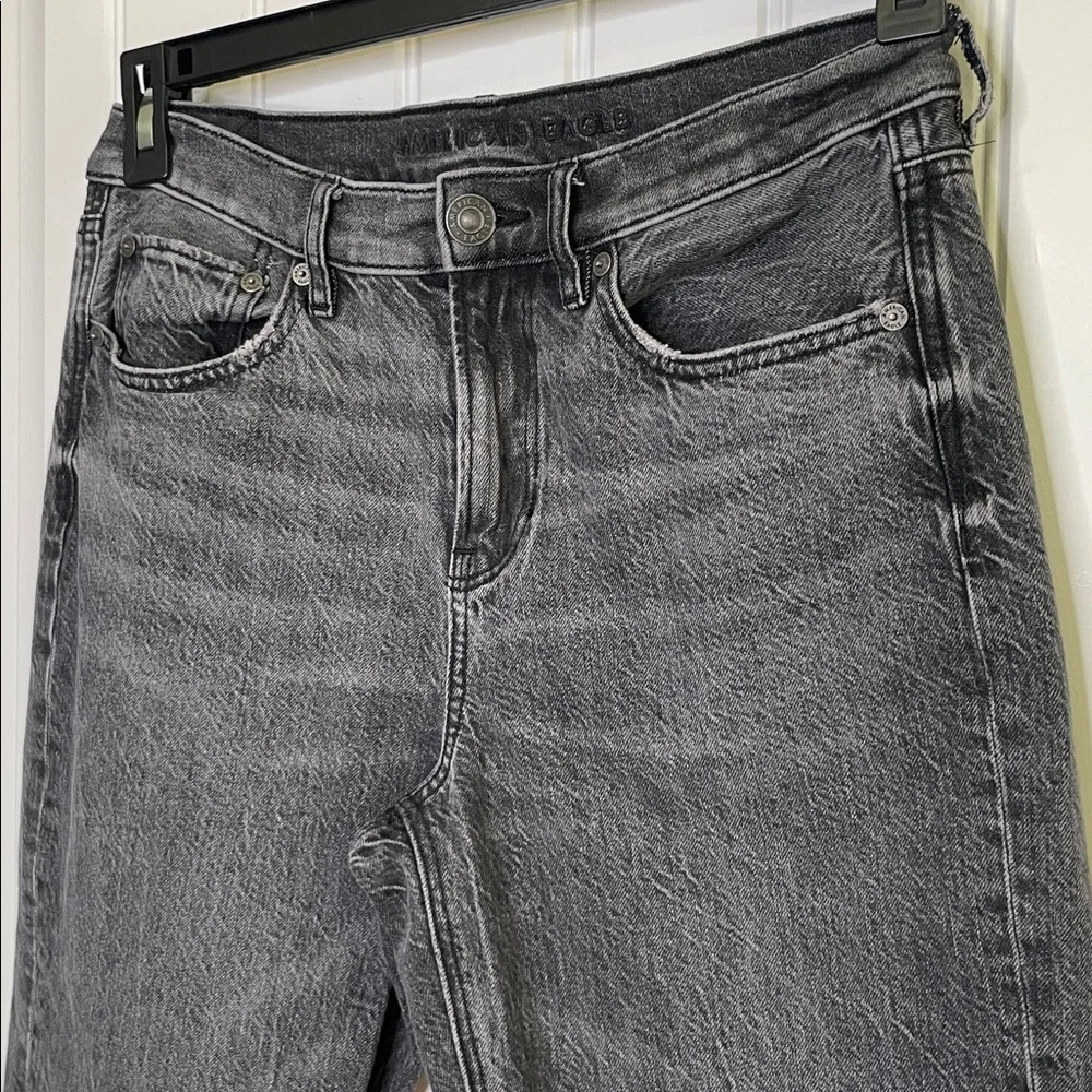 AMERICAN EAGLE OUTFITTERS WOMENS  90s BOOTCUT GRAY JEANS SIZE 6 REGULAR